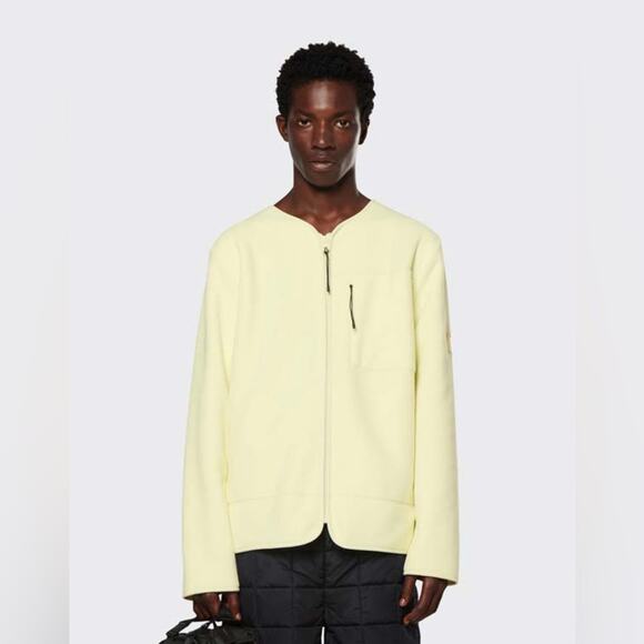 Rains Unisex Water Resistant Insulated Fleece Jacket size L NWT in Straw - Picture 5 of 8